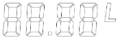 A digital numbers on a white background  Description automatically generated