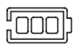 A black line drawing of a rectangular object  Description automatically generated